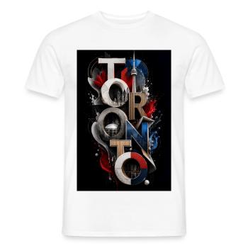 Typographie urbaine de Toronto - T-shirt homme - blanc - Devant - AI Model Male 178 dark (178cm)