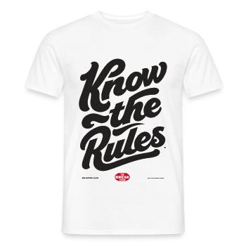 Know the Rules - Men's T-Shirt - white - Front - AI Model Male 178 dark (178cm)