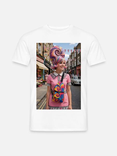 Psychedelisches Wirbelhaar-Ensemble - Männer T-Shirt - Weiß