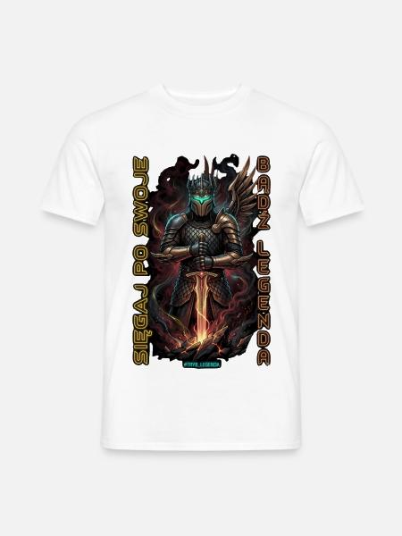 Cyber Knight Legende - Männer T-Shirt - Weiß