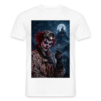 Unheimlicher Clown-Chirurg – Halloween-Horror - Männer T-Shirt - Weiß - Vorne - AI Model Male 178 dark (178cm)