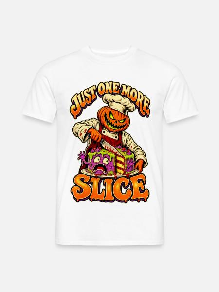 Nur noch ein Stück Retro-Halloween-Koch - Männer T-Shirt - Weiß