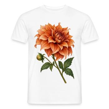 Kupfer-Dahlia am Ende des Sommers - Männer T-Shirt - Weiß - Vorne - AI Model Male 178 dark (178cm)