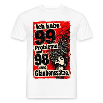 Ich habe 99 Probleme und 98 sind Glaubenssätze. - Männer T-Shirt - Weiß - Vorne - AI Model Male 178 dark (178cm)