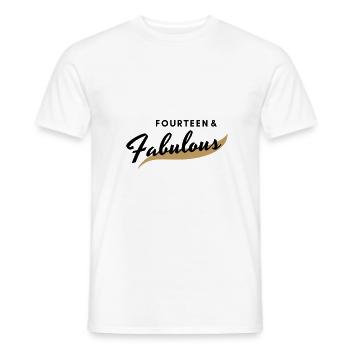Ich bin vierzehn und fabelhaft! - Männer T-Shirt - Weiß - Vorne - AI Model Male 178 dark (178cm)