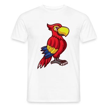 Papagei - Männer T-Shirt - Weiß - Vorne - AI Model Male 178 dark (178cm)