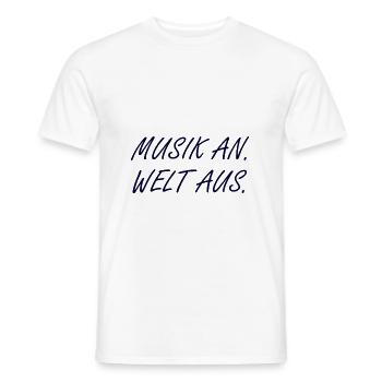 Musik Spruch - Männer T-Shirt - Weiß - Vorne - AI Model Male 178 dark (178cm)