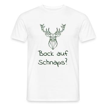 Schnaps trinken Spruch - Männer T-Shirt - Weiß - Vorne - AI Model Male 178 dark (178cm)
