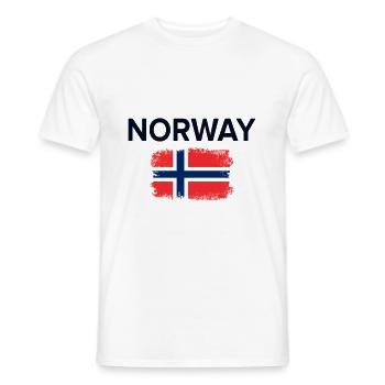 Norway - Men's T-Shirt - white - Front - AI Model Male 178 dark (178cm)