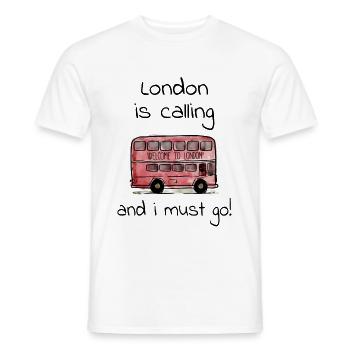 Londres - T-shirt homme - blanc - Devant - AI Model Male 178 dark (178cm)