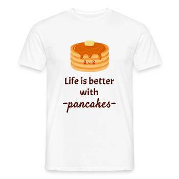 Pancakes - Men's T-Shirt - white - Front - AI Model Male 178 dark (178cm)