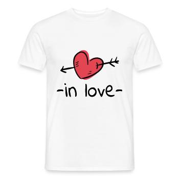 in love - Männer T-Shirt - Weiß - Vorne - AI Model Male 178 dark (178cm)