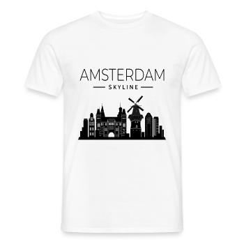 Amsterdam - Männer T-Shirt - Weiß - Vorne - AI Model Male 178 dark (178cm)