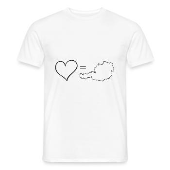 L'Autriche - T-shirt homme - blanc - Devant - AI Model Male 178 dark (178cm)