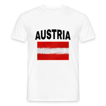 L'Autriche - T-shirt homme - blanc - Devant - AI Model Male 178 dark (178cm)