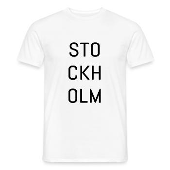 Stockholm - Men's T-Shirt - white - Front - AI Model Male 178 dark (178cm)