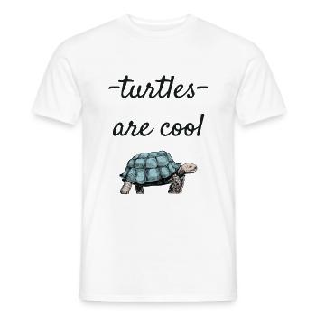 turtle - Men's T-Shirt - white - Front - AI Model Male 178 dark (178cm)