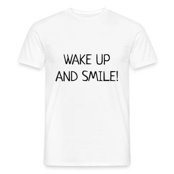 smile - Männer T-Shirt - Weiß - Vorne - AI Model Male 178 dark (178cm)