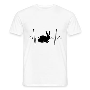 heartbeat - Men's T-Shirt - white - Front - AI Model Male 178 dark (178cm)