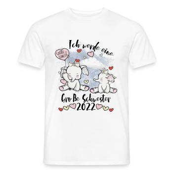 Big Sister 2022 Elephants - Men's T-Shirt - white - Front - AI Model Male 178 dark (178cm)