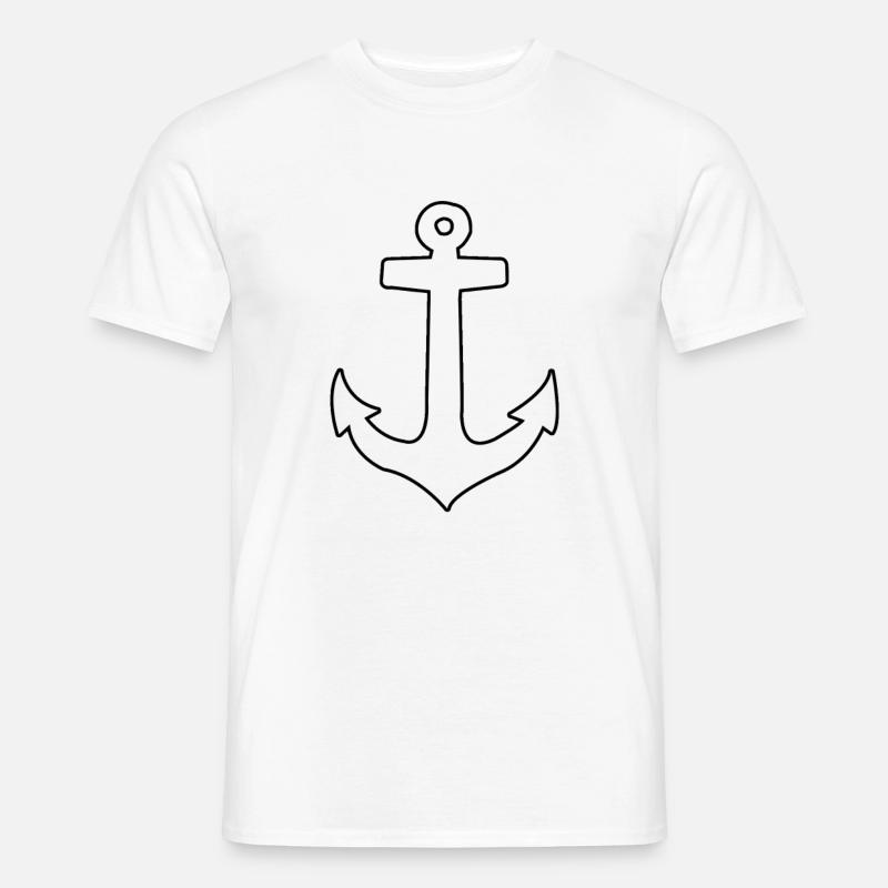 Anker - Männer T-Shirt - Weiß