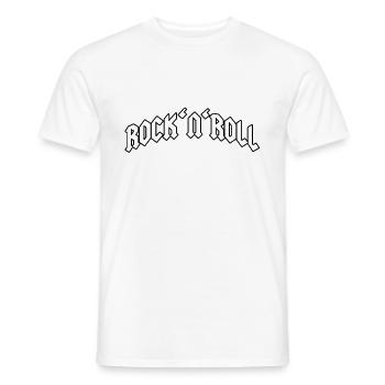 Rock and Roll - T-shirt homme - blanc - Devant - AI Model Male 178 dark (178cm)