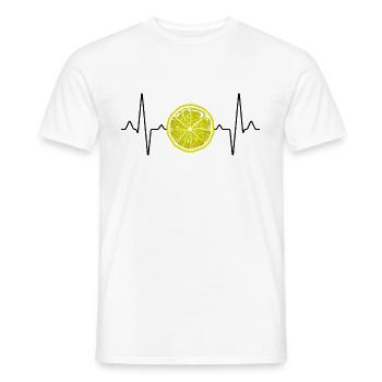 Lemon Heartbeat - Men's T-Shirt - white - Front - AI Model Male 178 dark (178cm)