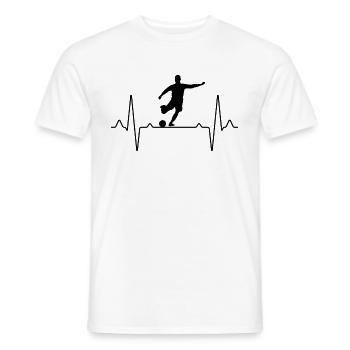 Fußball Fußballer Herzschlag - Männer T-Shirt - Weiß - Vorne - AI Model Male 178 dark (178cm)