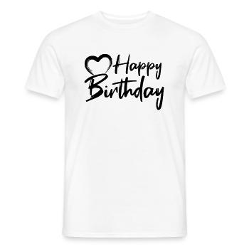 Tillykke med fødselsdagen - Mænd T-shirt - hvid - Foran - AI Model Male 178 dark (178cm)