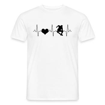 Patinage Patinage Heartbeat - T-shirt homme - blanc - Devant - AI Model Male 178 dark (178cm)