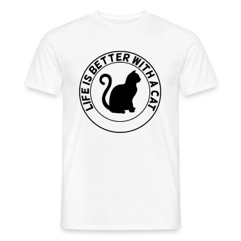 Katzenliebhaber Spruch - Männer T-Shirt - Weiß - Vorne - AI Model Male 178 dark (178cm)
