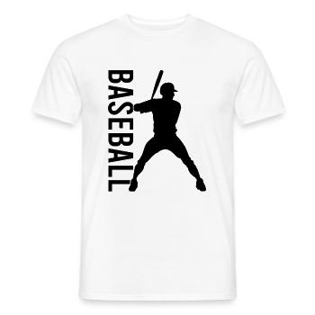 Base-ball - T-shirt homme - blanc - Devant - AI Model Male 178 dark (178cm)