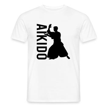 Aikido - Männer T-Shirt - Weiß - Vorne - AI Model Male 178 dark (178cm)