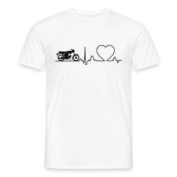 Conception de cyclomoteur à deux temps Simson S51 - T-shirt homme - blanc - Devant - AI Model Male 178 dark (178cm)