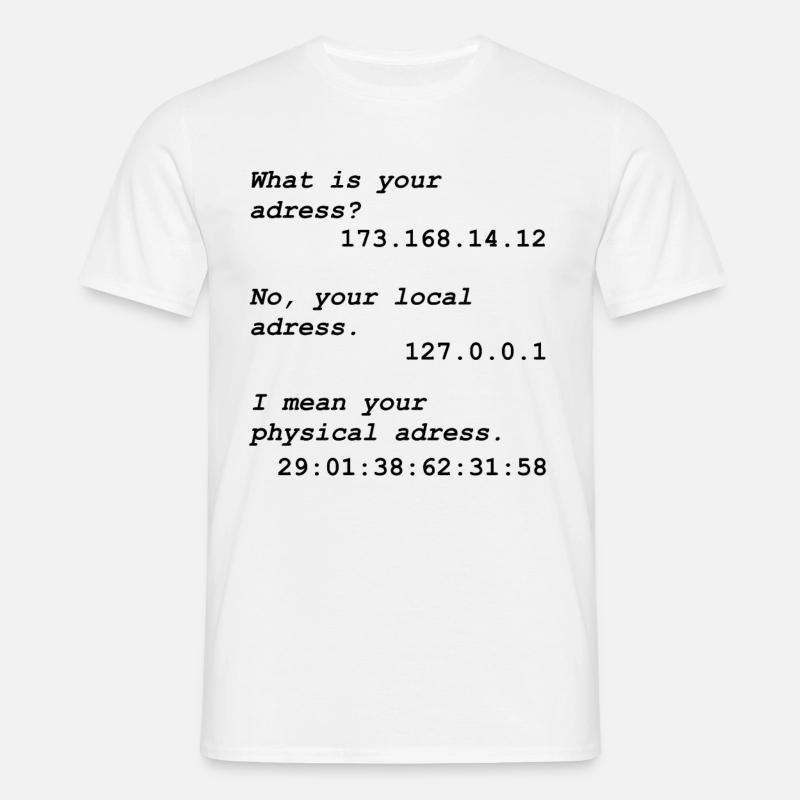 Programmazione Scienziato informatico Informatica - Maglietta da uomo - bianco