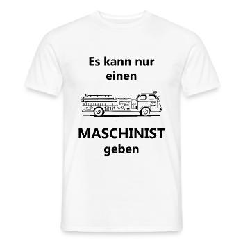 Feuerwehr Maschinist - Männer T-Shirt - Weiß - Vorne - AI Model Male 178 dark (178cm)