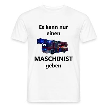 Feuerwehr Maschinist - Männer T-Shirt - Weiß - Vorne - AI Model Male 178 dark (178cm)