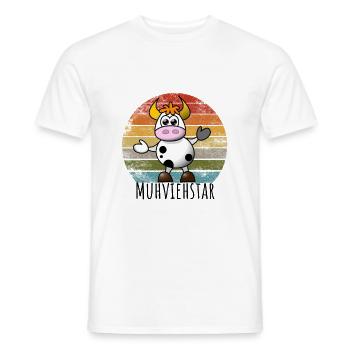 Landwirt Muhviehstar - Männer T-Shirt - Weiß - Vorne - AI Model Male 178 dark (178cm)