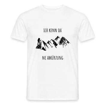 Wandern Abkürzung - Männer T-Shirt - Weiß - Vorne - AI Model Male 178 dark (178cm)