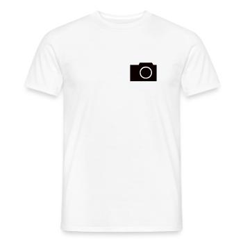 Photographer Photography Photography Camera Photo - Men's T-Shirt - white - Front - AI Model Male 178 dark (178cm)