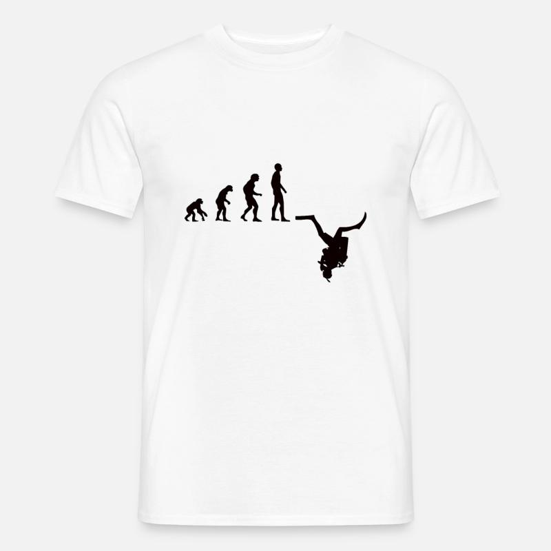 Tauchen Evolution | Menschen Entwicklung Idee - Männer T-Shirt - Weiß