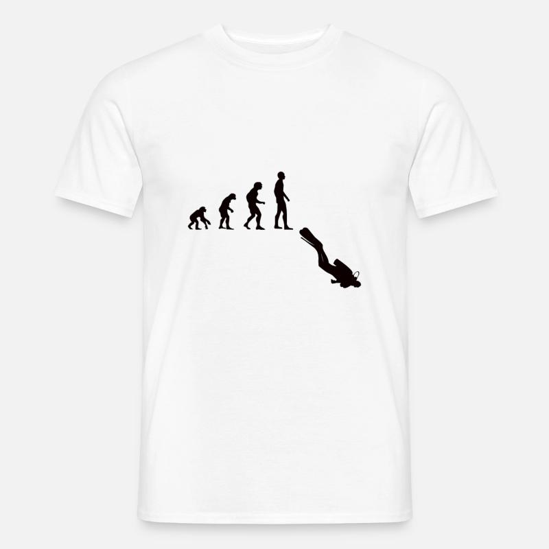 Tauchen Evolution | Menschen Entwicklung Idee - Männer T-Shirt - Weiß