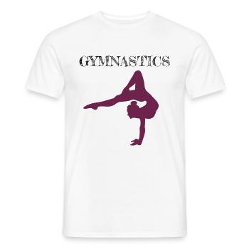 Gymnastique Gymnastique Gymnastique Artistique - T-shirt homme - blanc - Devant - AI Model Male 178 dark (178cm)