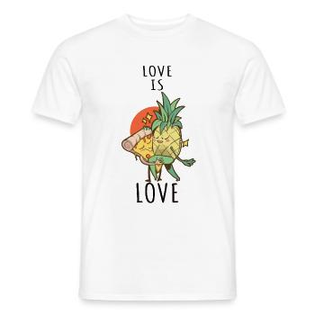 Pizza Hawaii Pineapple Pizza Food - Men's T-Shirt - white - Front - AI Model Male 178 dark (178cm)