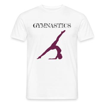 Gymnastique Gymnastique Gymnastique Artistique - T-shirt homme - blanc - Devant - AI Model Male 178 dark (178cm)