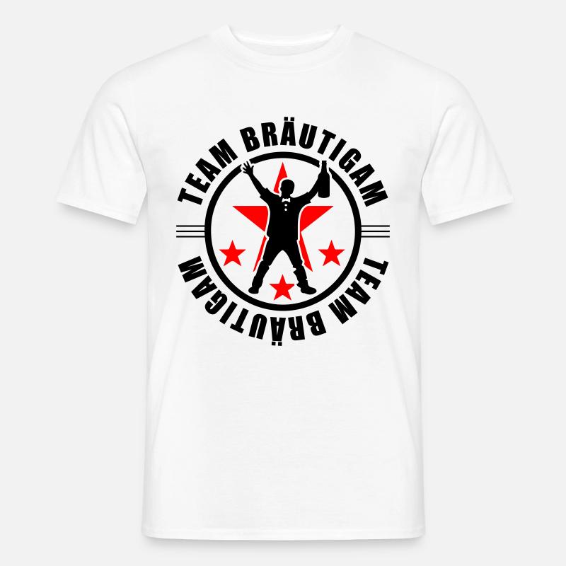 Team Bräutigam Hochzeit - Männer T-Shirt - Weiß