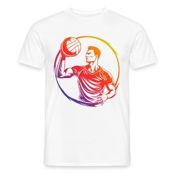 Volleyball Spieler Bunt - Männer T-Shirt - Weiß - Vorne - AI Model Male 178 dark (178cm)