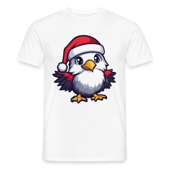 Aigle Noël mignon - T-shirt homme - blanc - Devant - AI Model Male 178 dark (178cm)