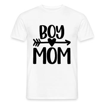 Boy Mom - Men's T-Shirt - white - Front - AI Model Male 178 dark (178cm)