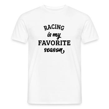 La course est ma saison préférée - T-shirt homme - blanc - Devant - AI Model Male 178 dark (178cm)